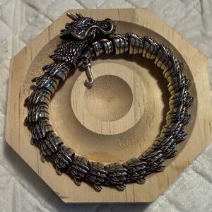 Dragon Bracelet in Antique Silver Tone